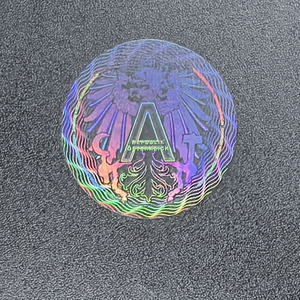 Autocollant hologramme transparent personnalisé Etiquette holographique en matériau transparent Etiquette ronde d'emballage auto-adhésive - Product Image 1