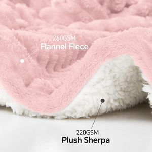 Venta al por mayor Sherpa manta Conjunto personalizado Super suave lujoso felpa esponjosa 2PLY <span class=keywords><strong>esquimal</strong></span> personalizado franela felpa Sherpa manta tiro - Product Image 2