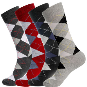 Classic Men's Dress <strong>Socks</strong> Diamond Moisture-wicking Argyle Stripes Business Casual Dot Suit <strong>Socks</strong> <strong>for</strong> <strong>Wedding</strong> - Product Image 2