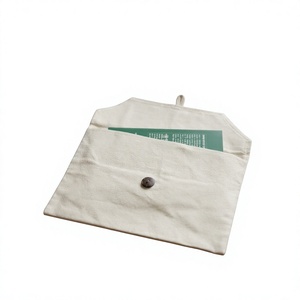 Bolsa de Algodón 100% Personalizada con Logotipo, Plegable, Tipo Sobre, con Cierre de Botón de Coco, Ecológica, para Documentos, Reutilizable - Product Image 2