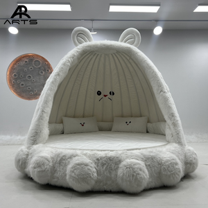 Cina manifattura Monster letti n. 2 soffice <span class=keywords><strong>neve</strong></span> pelle di procione tessuto di fabbrica progettato mobili da camera da letto King Bed Set - Product Image 2
