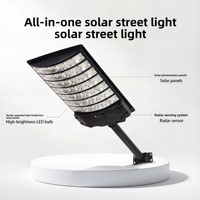 Lampu halaman surya tahan air untuk luar ruangan, lampu jalan terintegrasi pedesaan baru dengan sensor cerdas LED rumah tangga