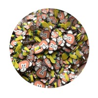 Tranches de banane en argile polymère pour la fabrication d'artisanat, accessoires de décoration d'ongles, 1kg