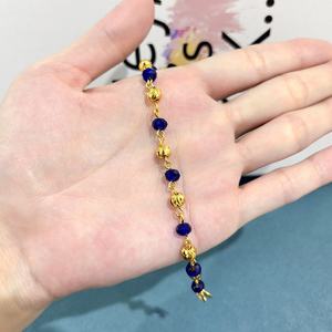 Bracelet de perles plaqué or 24 carats JXX Fashion, bracelet tennis avec breloque pour femme, classique et religieux, idéal pour mariage et fête - Product Image 3