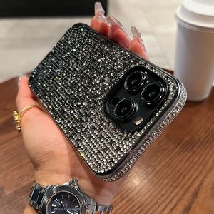Coques de Téléphone de Luxe Diamant pour <span class=keywords><strong>iPhone</strong></span> 17 13 15 16 Pro Max 16 Pro <span class=keywords><strong>11</strong></span> 12 Dégradé Paillettes Strass Élégantes Galvanisées - Product Image 2