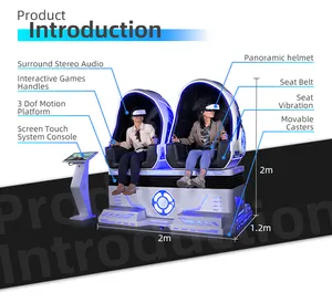 Simulateur de Tir de Course à Deux Joueurs 9D Réalité Virtuelle VR Egg Chair Cinéma pour VR Park Shopping mall