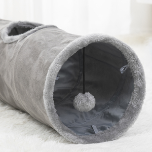 Tunnel per gatti pieghevole portatile personalizzato con palla eco-friendly giocattolo per animali da compagnia realizzato in resistente corda di Nylon in Silicone per il gioco del gatto - Product Image 4