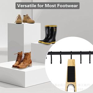 Cuchara para zapatos de madera de 34 cm con diseño ergonómico para botas y zapatos largos, ayuda para el hogar - Product Image 3