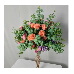 Hochzeit grüne Farbe künstliche Blumen blume Ball künstliche Blumen dekoration zum Verkauf
