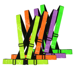 Ceinture de <span class=keywords><strong>sécurité</strong></span> réfléchissante en PVC haute visibilité, matériau <span class=keywords><strong>lumineux</strong></span>, treillis brillant, harnais de <span class=keywords><strong>sécurité</strong></span> pour <span class=keywords><strong>vélo</strong></span>, course à pied - Product Image 1