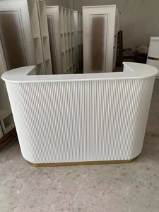 Pequeño 120/150/180cm MDF <span class=keywords><strong>Boutique</strong></span> mostrador de recepción escritorio Rosa Blanco verde para tienda escuela <span class=keywords><strong>Spa</strong></span> Hospital salón de belleza - Product Image 5