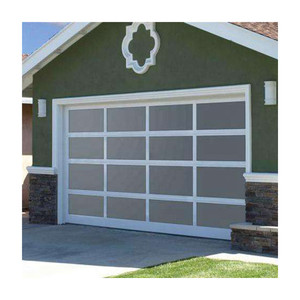 CBMMart America Porte de <span class=keywords><strong>garage</strong></span> électrique automatique à enroulement avec cadre de porte résidentielle en alliage d'aluminium fini en verre trempé - Product Image 2
