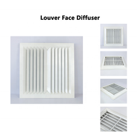Diffuseur d'air de plafond moderne en aluminium carré à 2 voies avec lames opposées pour ventilation