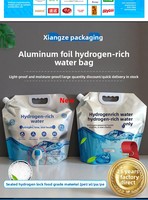 Pochette d'emballage liquide à fond plat, personnalisée, imprimée, avec bec verseur, refermable, de qualité alimentaire, en matériau recyclé, pour jus et boissons