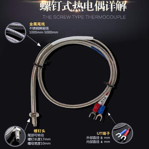 Sonde de température de type K en téflon haute densité, 2 m, résistante aux acides et aux alcalis, sonde de type E du fabricant pour type PT100 - Product Image 1