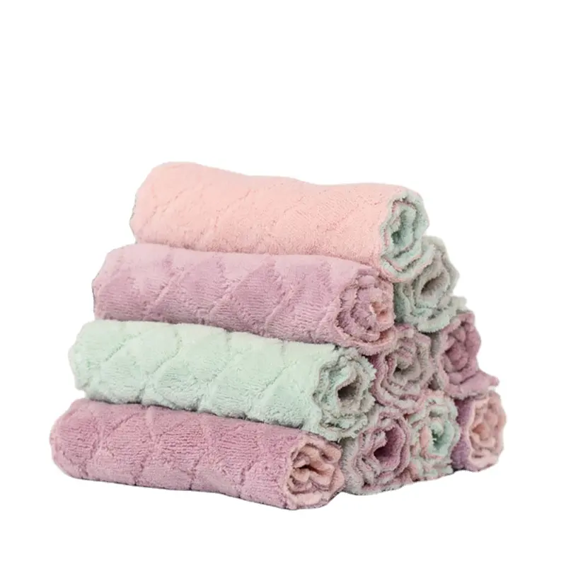 Panni per la pulizia degli asciugamani da cucina ad asciugatura rapida assorbenti in microfibra riutilizzabili personalizzati multiuso all'ingrosso