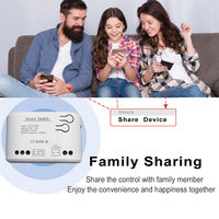 Module d'interrupteur intelligent Wi-Fi Tuya 1 canal avec contrôle sans fil par application, compatible Alexa et Google, auto-bloquant, AC 220V 85-250V, RF433 PST-TYAC-1CH
