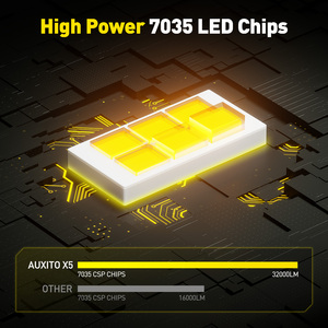 Ampoules LED pour feux de jour AUXITO, dernières versions 6V 12V 9005 HB3, compatibles, 32000lm 170W, kit LED sans erreur. - Product Image 2