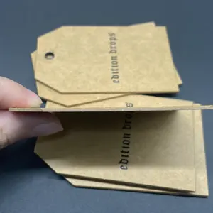 Low MOQ Kraft Paper Tags Luggage Wedding Blank Price Hang Tag Kraft Gift Printed Sustainable Shoes Sale Tag For Pet Cloth