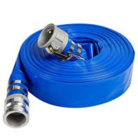 Tuyau plat en PVC fabriqué en Chine, longueur et couleur personnalisées, flexible, pour l'irrigation agricole