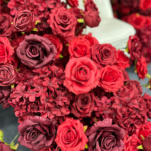 قوس ورد جوري صناعي حديث الطراز أحمر واقعي لديكور حفلات الزفاف والعودة إلى المدارس ورأس السنة الصينية بأسعار مخفضة - Product Image 4