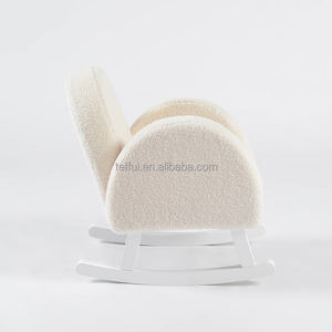 Silla de mimbre tamaño infantil para habitación infantil, silla mecedora de madera Teddy para niños - Product Image 5