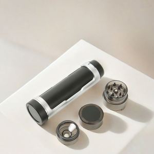 Molino de Hierbas Manual de Plástico de Dos Tubos, Triturador de Tabaco Portátil con Estuche de Almacenamiento, Venta al por Mayor de Moda - Product Image 5