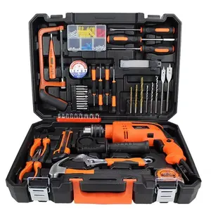 Taladro de impacto eléctrico de mano, caja de herramientas multifunción para el hogar, conjunto de herramientas de mantenimiento, SR007-6