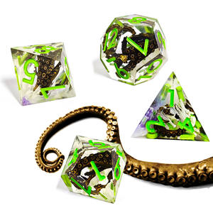 Hs קוביות dnd תמנון מותאם אישית אוקיינוס הים מותאם אישית של קוביות polyhedral קצה דו חדה סט רב עבור מבוכים ודרקונים משחק הלוח - Product Image 3