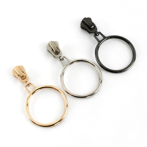 Meetee F2-2 5 # hợp kim vòng tròn O-ring zip kéo đầu may phần cứng may Phụ kiện tự động dây kéo thanh trượt - Product Image 4