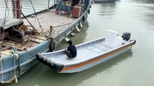 Barco <span class=keywords><strong>Panga</strong></span> de Fibra de Vidrio de 21 pies/6.3 m con Proa Plana y Fondo Plano para Acuicultura/Carga/Transporte de Mercancías, para Actividades de Trabajo, con <span class=keywords><strong>o</strong></span> sin Consola - Product Image 6