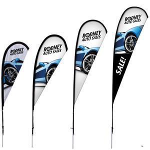 Hot bán tùy chỉnh quảng cáo khuyến mại Cờ biểu ngữ bãi biển bảng niềm tự hào Giọt Nước Mắt lông hiển thị đứng logo in với cực 3X5FT - Product Image 2