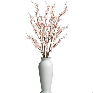 Fleurs artificielles en soie de prunier rouge 30cm-100cm pour décorations de mariage - Product Image 3