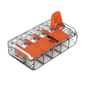 221-415 Wire connector with operating rod Electrician quick insulated connector with <strong>parallel</strong> split-<strong>line</strong> lighting terminal - Product Image 4