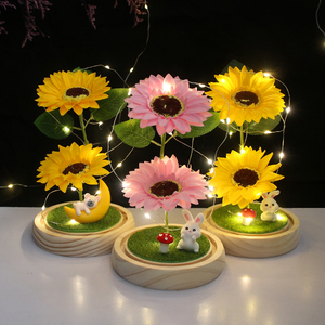 สบู่ดอกไม้คุณภาพสูง ของขวัญคริสต์มาส ของตกแต่งสร้างสรรค์ ไฟกลางคืน LED ของขวัญสำหรับครูในช่วงรับปริญญา - Product Image 6