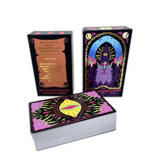 Boîte <span class=keywords><strong>de</strong></span> cartes <span class=keywords><strong>de</strong></span> tarot personnalisée, 78 unités, à dos et à <span class=keywords><strong>l</strong></span>'avant, impression holographique personnalisée, <span class=keywords><strong>oracle</strong></span> en forme d'or design - Product Image 3