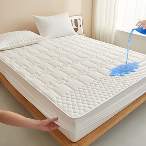 Bamboo Fiber <b>Bed</b> <b>Cover</b> Hotel Family 200TC Washable <b>Bed</b> Coverlet for Hotel Home Use Mattress Protector Waterproof Mattress <b>Cover</b> - Product Image 2
