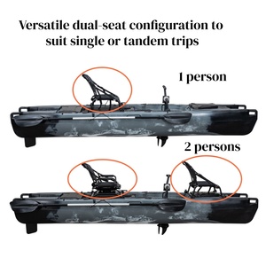 Nuevo Kayak de Pesca HDPE Sit-On-Top para 1-2 Personas con Motor de Propulsión, Embarcación de Plástico Resistente para Océano - Product Image 6