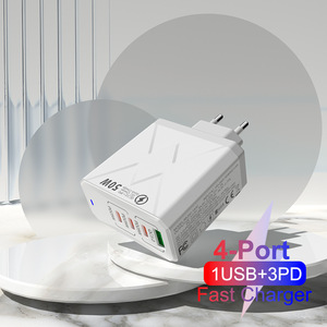 Chargeur USB 4ports PD25W Charge rapide QC3.0 Type C Adaptateur ABS Station d'alimentation pour téléphone portable avec prise UK AU US EU KR - Product Image 4