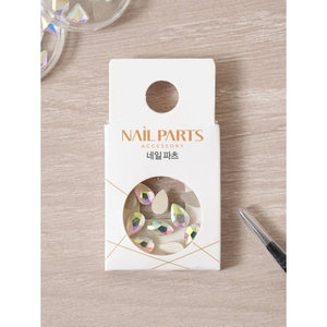 Calcomanías de uñas de gota de agua 3D Kawaii, diseño de arte francés de moda para niñas, piezas de Metal de gran venta DIY - Product Image 1