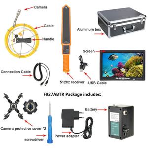 شاشة 7 بوصة 22 بوصة IP68 HD1000TVL فيديو فحص الأنابيب مع تسوية ذاتية تلقائية HZ محدد مواقع الأنابيب 12 أضواء LED - Product Image 4