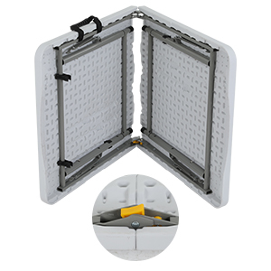 Giá thấp 4-Foot xách tay Granite Trắng ăn HDPE nhựa gấp vuông dài bảng - Product Image 3