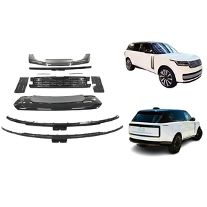 Kit de mise à niveau pare-chocs noir avec feux antibrouillard, configuration haut de gamme, lèvre avant, sortie d'air de garde-boue, fixation par boulons, état neuf, LR pour 2024 - Product Image 1