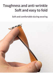 정품 가죽 시계 밴드 스트랩 금속 핀 버클 38/40/42/44mm 애플 시계 교체 팔찌 남성 여성 밴드 액세서리 - Product Image 6