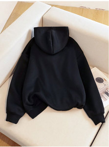 เสื้อฮู้ดดี้ผู้ชายผ้าเดนิมสีแดงพิมพ์ลายคลาวด์เทียร์พัฟฟ์ รุ่น 555 ไซส์ใหญ่พิเศษ หนัก น้ำหนักมาก ผลิตตามสั่งจากโรงงานในสหรัฐอเมริกา 1.1 - Product Image 6