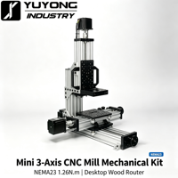 Kit mécanique CNC 3 axes pour bureau, cadre de fraisage DIY compatible avec moteur NEMA23 pour graveur sur bois (sans moteurs)