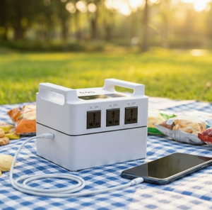 สถานีไฟฟ้าพกพา คลื่นไซน์บริสุทธิ์ 600W 1200W 2000W ความจุขนาดใหญ่ แบตเตอรี่สำรองฉุกเฉิน - Product Image 1