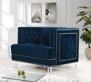 Canapés de réception <span class=keywords><strong>et</strong></span> de salle d'attente Winforce avec canapé de zone d'attente de salon de beauté chaise pour canapé d'attente de canapé en velours <span class=keywords><strong>bleu</strong></span> - Product Image 3