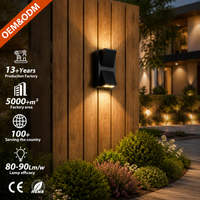 Vente directe d'usine, luminaire extérieur en aluminium carré, étanche IP65, hôtel, extérieur, patio, villa, lampes murales LED