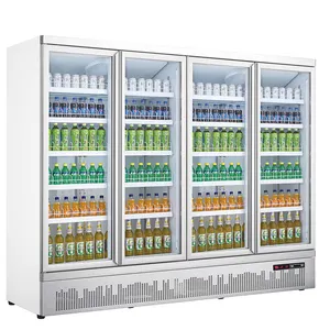 Diepe Display Koelkast Vriezer Met Glazen Deur Display Koelkast Vriezer Commerciële Drank Koelinstallaties